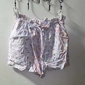 SO Lavender Floral High Waist Women's Shorts